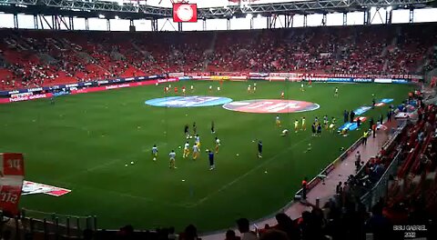 Live Football. Anthem of Olympiakos Piraeus (Karaiskakis Stadium)