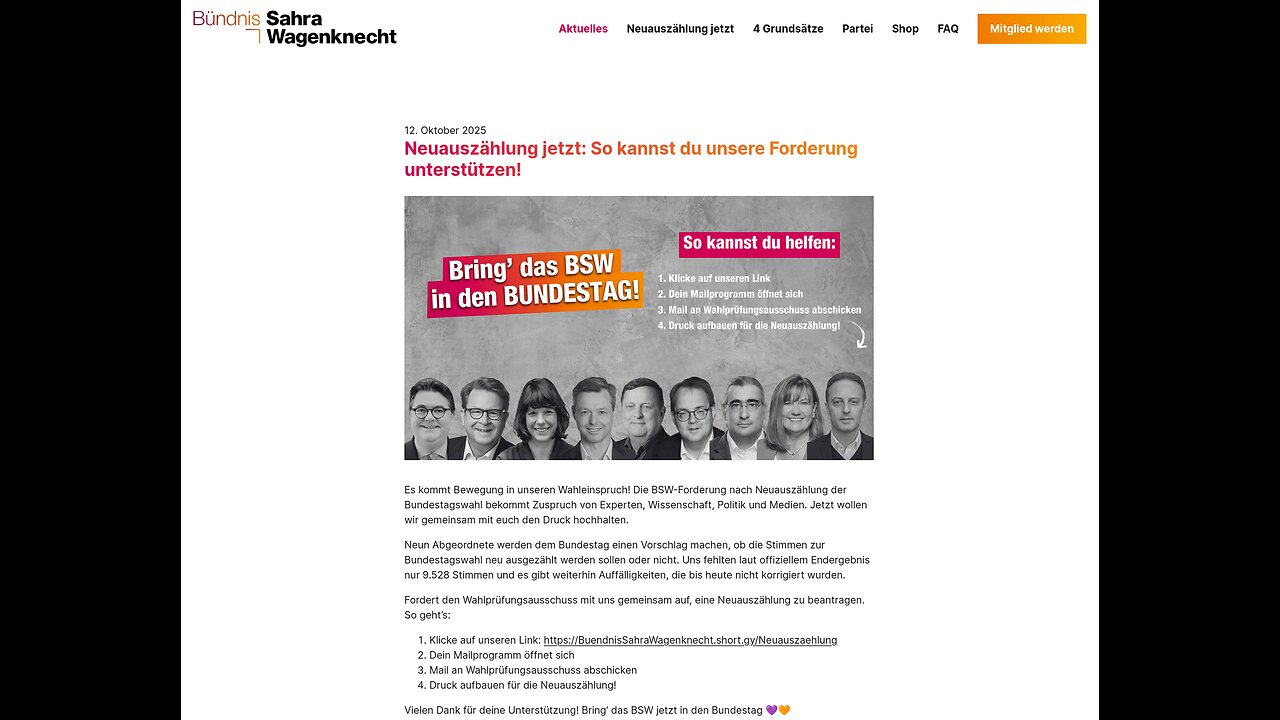 BSW und Neuauszählung