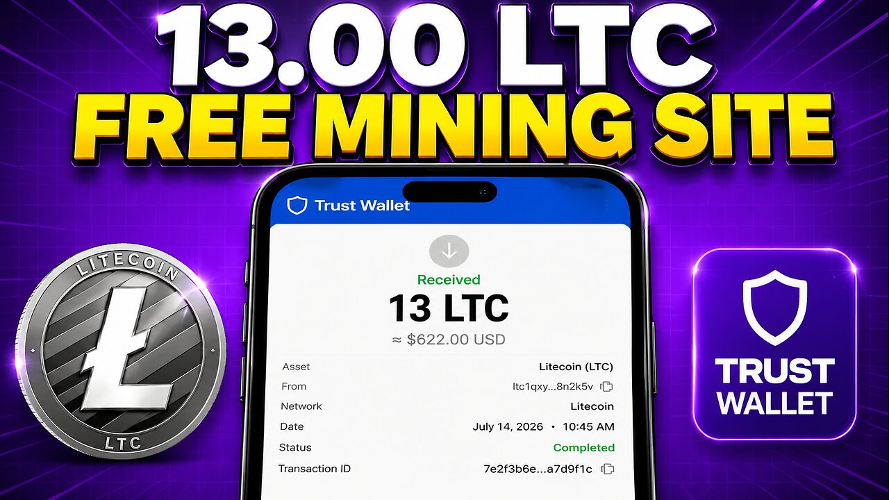 13 Litecoins (LTC) Received From Crypto Mining Site 2026
