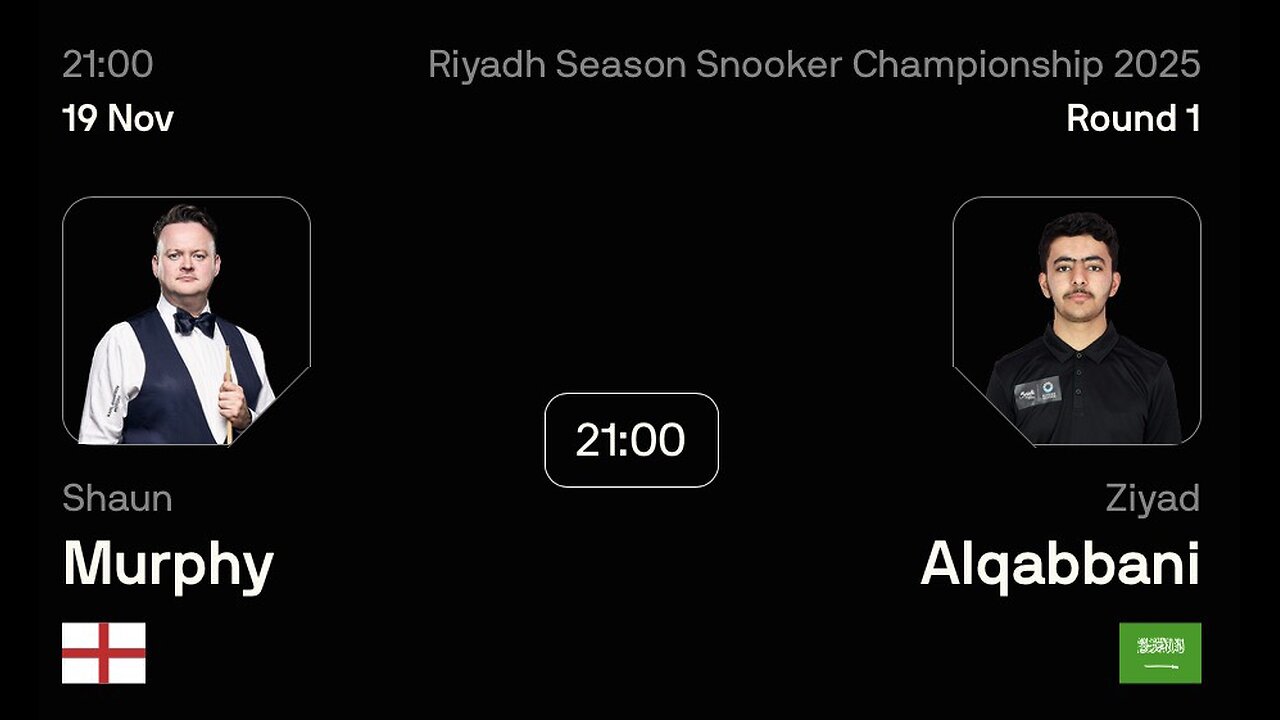 🔴 ถ่ายทอดสดสนุกเกอร์ 🏴󠁧󠁢󠁥󠁮󠁧󠁿 ฌอน เมอร์ฟี่ย์ VS ซิยาด อัลกาบบานี่ 🇸🇦 ศึก ริยาดห์ ซีซั่น