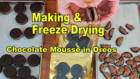 Making & Freeze Drying Chocolate Mousse Filled Cookies
