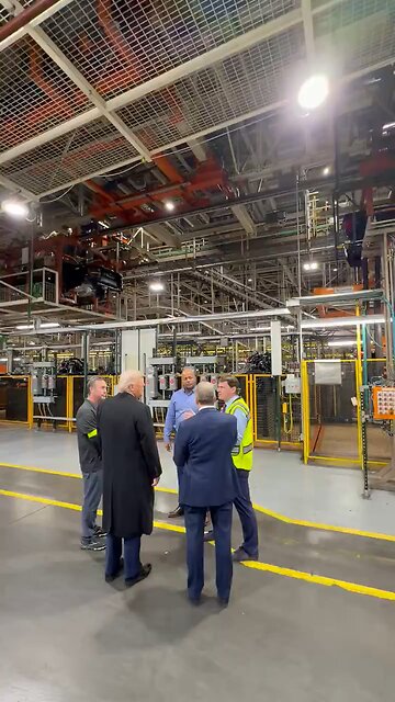 President Trump visits a Ford F-150 manufacturing plant in