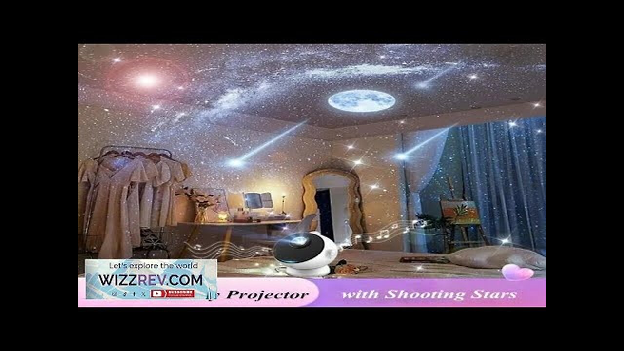 Christmas LED Star Night Lights Bluetooth Galaxy Projector Rotate Planetarium Starry Sky Review