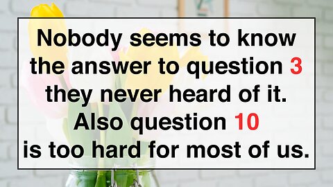 Mixed Knowledge Quiz