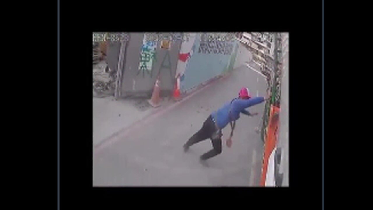 He got squished. He really thought he was going to hold all that weight up...