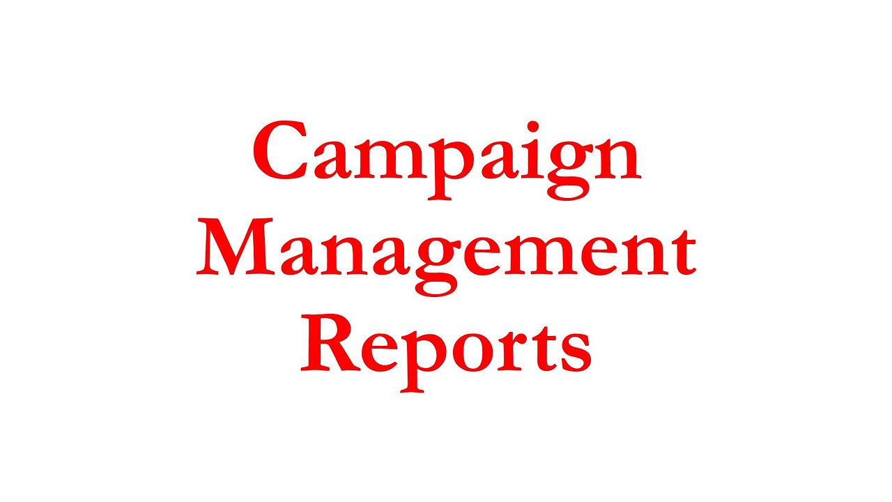 BI4ALL009 - Campaign Management Reports Demo