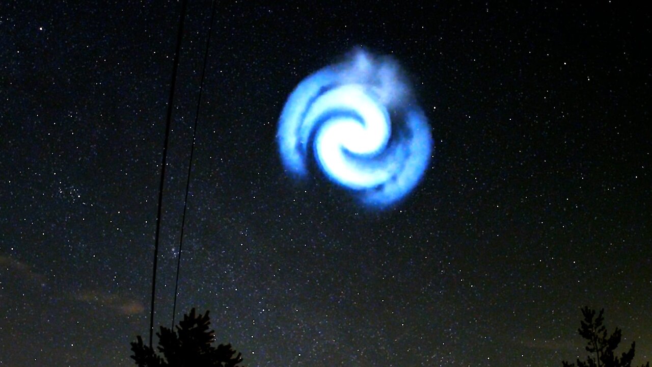 Mysterious blue spiral appears in sky across Europe