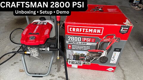 CRAFTSMAN 2800 PSI Electric Pressure Washer Unboxing, Setup, and Test (CMEPW2800)