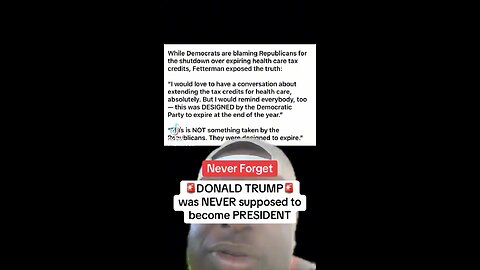 Fetterman Exposes The Democrats By Telling The Truth About Health Care Tax Credits