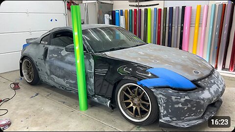 NISSAN 350Z With No Paint Wrap Guide _ Hardest Body Kit Parts In Real Time