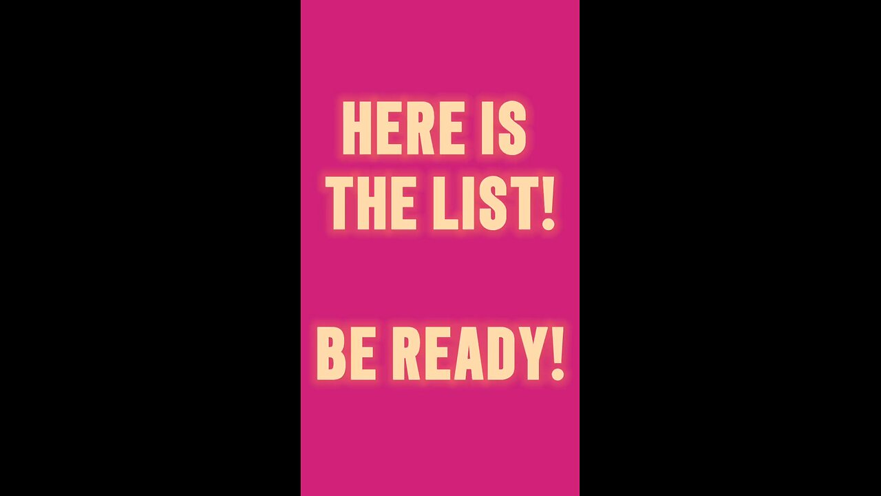 Here Is The List! Be Ready For Sunday! 🤩 #jesus #bible #truth #earth #shorts