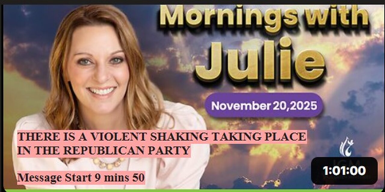 Julie Green HERE IS A VIOLENT SHAKING TAKING PLACE IN THE REPUBLICAN PARTY