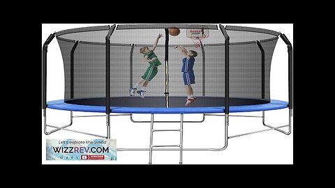 14FT Trampoline with Balance Bar & Basketball Hoop1.4MM Thickened Recreational Trampoline Review