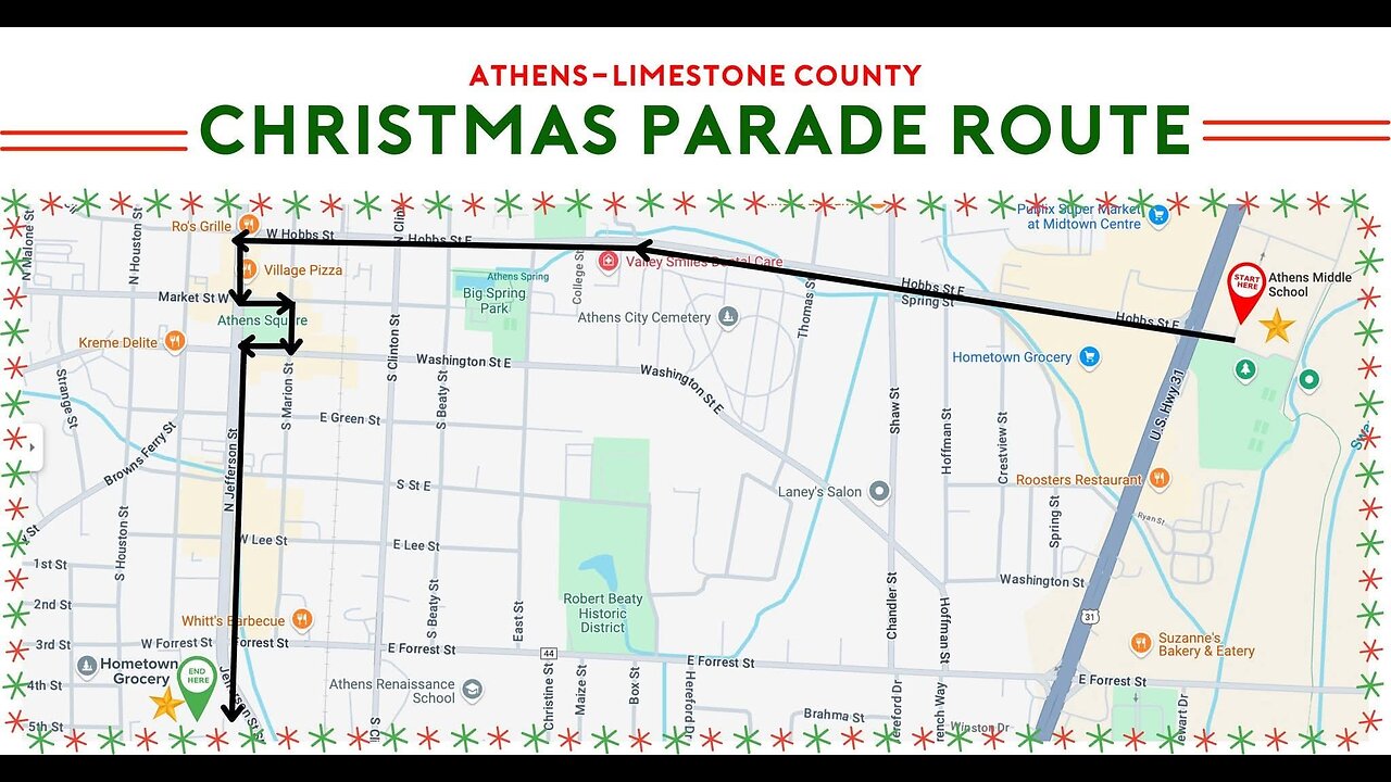 Athens -Limestone Christmas Parade 🌲 2025
