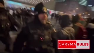 Toronto Police and Pro PALESTINE activists face off