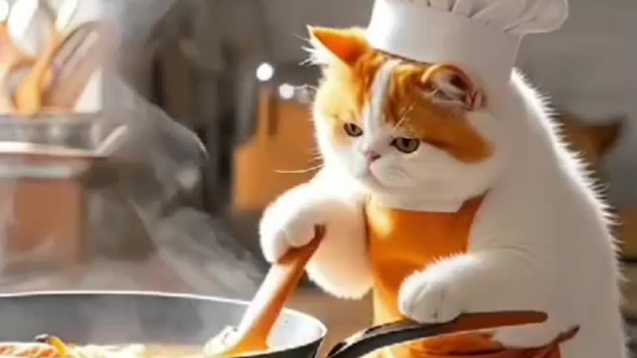 Cute Chef Cat