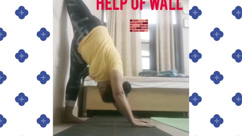 Learning leg Stretch with 🧱 wall