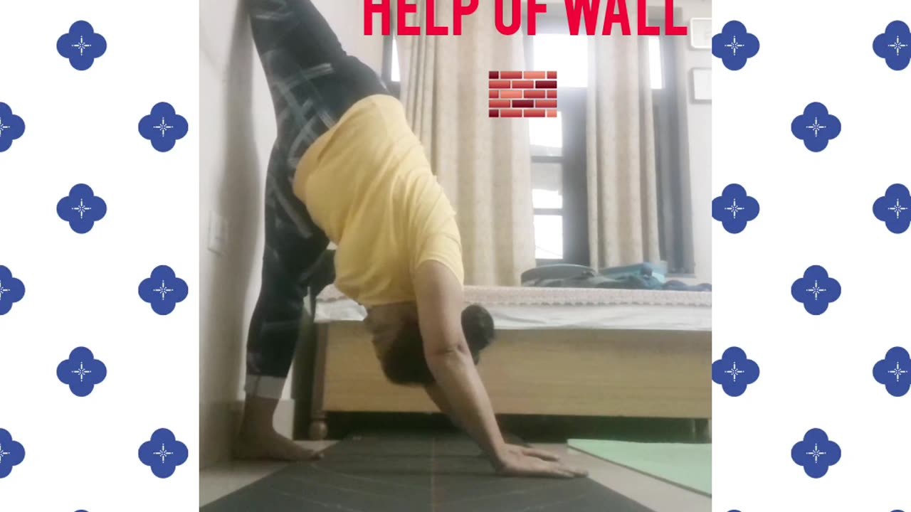 Learning leg Stretch with 🧱 wall