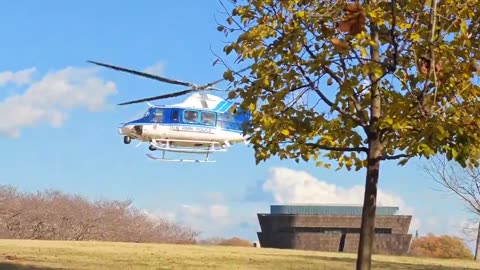 HEROES: Park Police were seen quickly assisting in the airlift of an injured National Guardsman