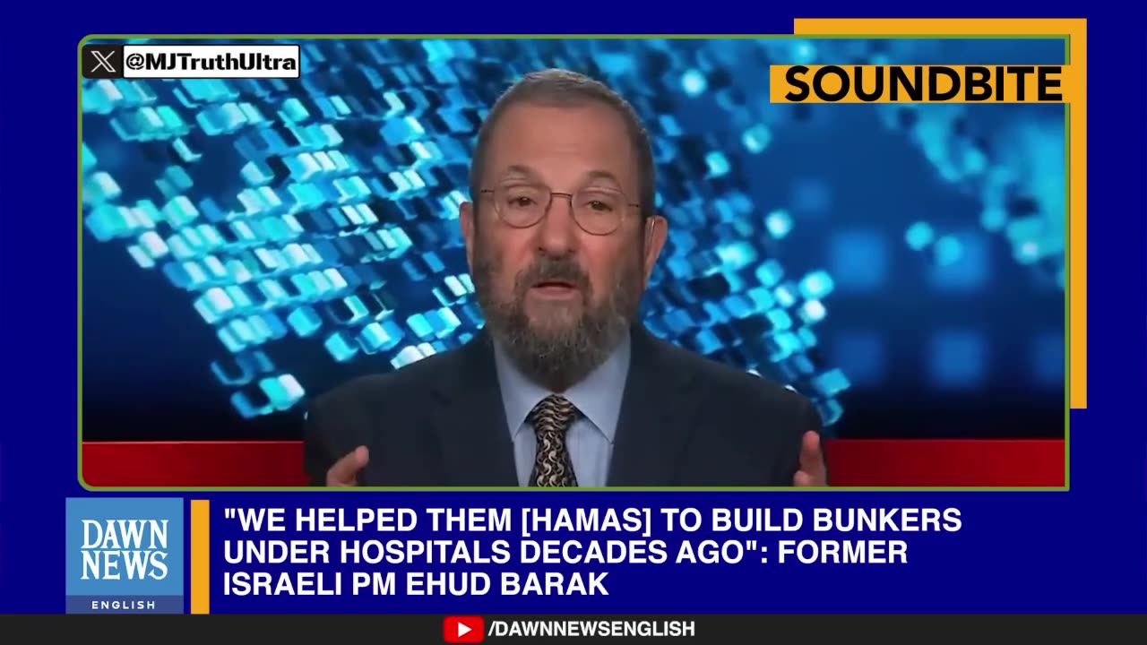 Former Israeli PM Ehud Barak: We helped Hamas build bunkers under hospitals…