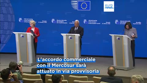 NOTIZIE DAL MONDO Leader UE chiedono rispetto da parte di Trump,von der Leyen;'UE sia più indipendente da USA'.la Commissione UE adotterà lo stesso in via provvisoria l'accordo Mercosur,la Commissione UE non ha ascoltato gli agricoltori