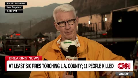 Anderson Cooper catches helicopters in active battle to save Topanga Canyon homes