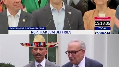 Hakeem Jeffries GOES BERSERK on Trump for posting a video that makes him look like a Mexican