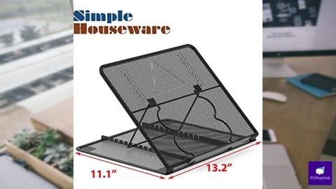 Simple Houseware Mesh Ventilated Adjustable Laptop Stand, Black