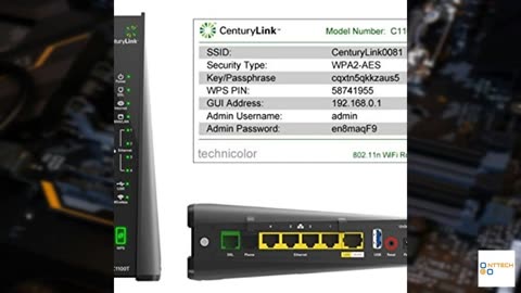 CenturyLink Technicolor C1100T Vdsl2 Modem 802.11n WiFi Router