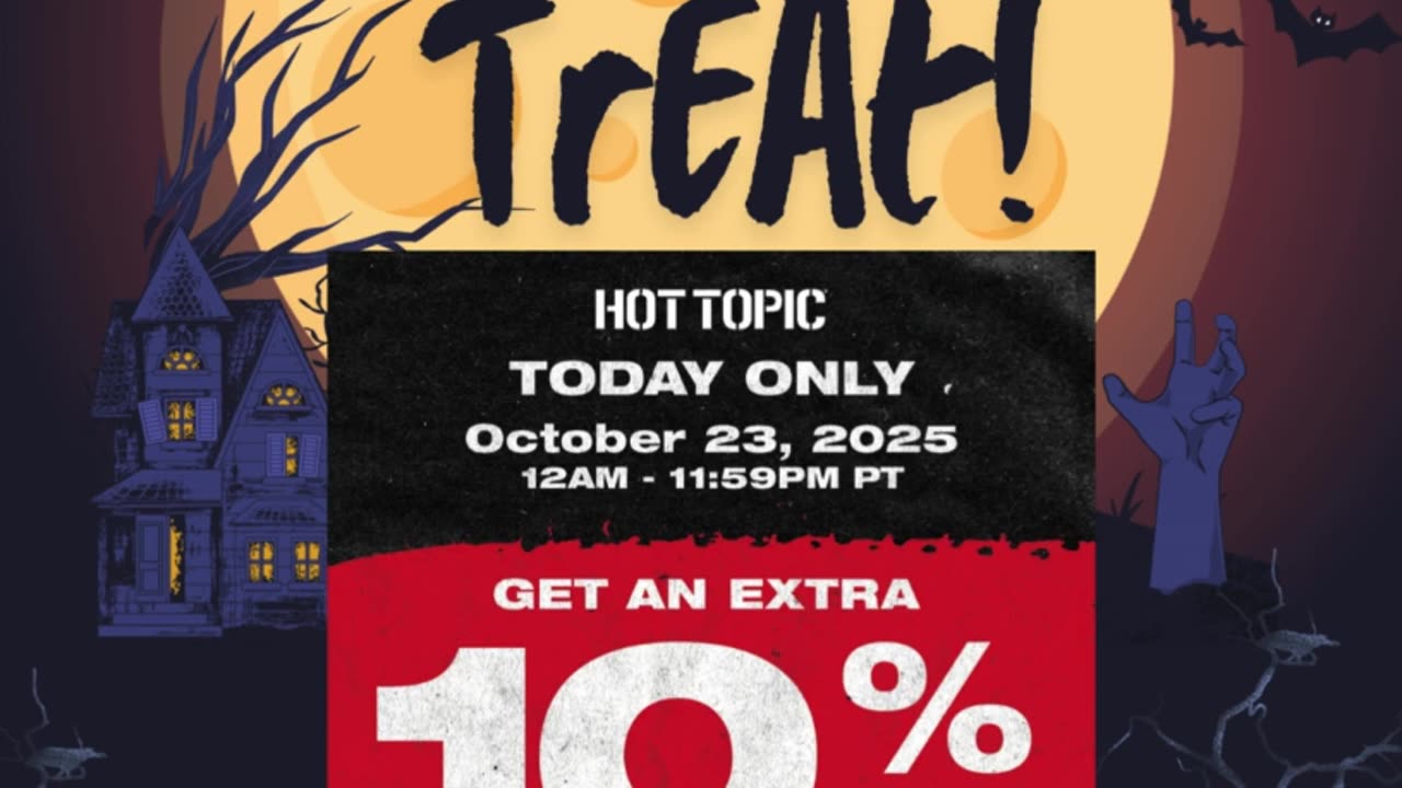 24hours sale at Hot Topic!