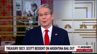 Sec. Scott Bessent just Educated MSNBC on Air how the US made Money in the Argentina Deal