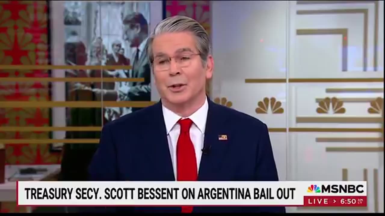 Sec. Scott Bessent just Educated MSNBC on Air how the US made Money in the Argentina Deal