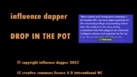 INFLUENCE DAPPER - DROP IN THE POT