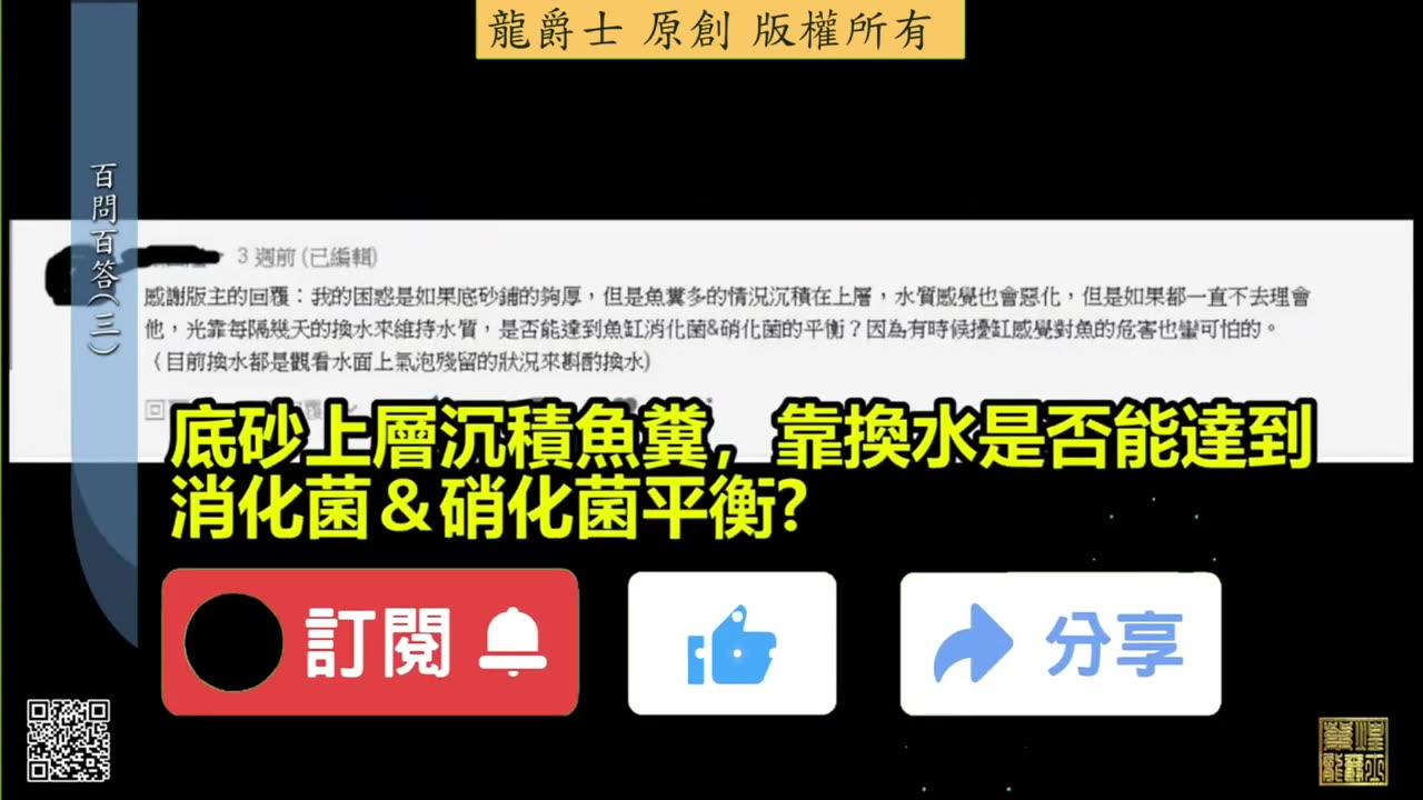 【龍爵士】千問千答 Q20 底沙上層沉積魚糞，靠換水是否能達到消化菌與硝化菌平衡