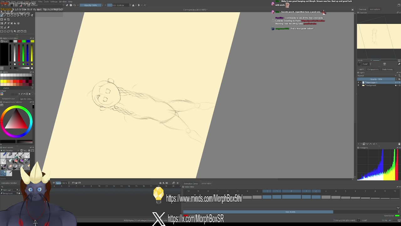 Art stream and playing games