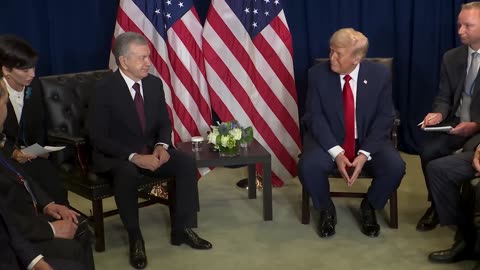 President Trump Holds a Meeting with the President of Uzbekistan, September 22, 2025
