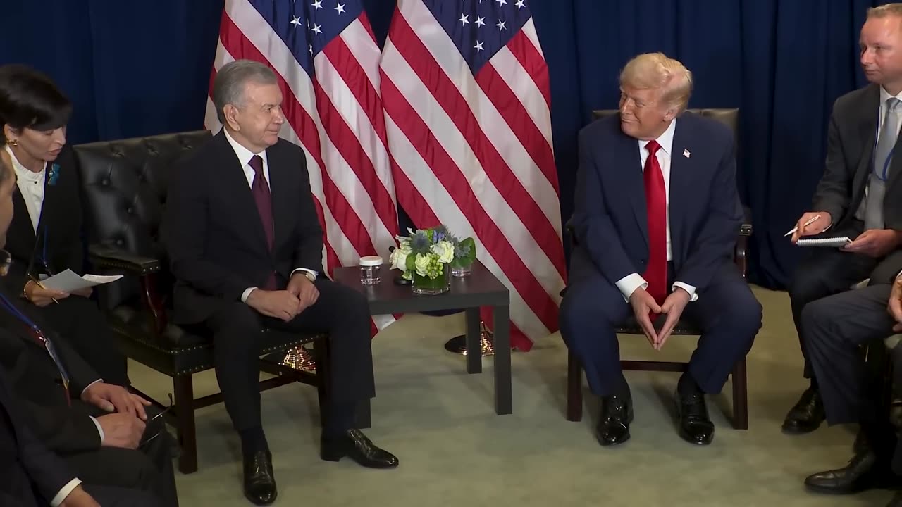 President Trump Holds a Meeting with the President of Uzbekistan, September 22, 2025