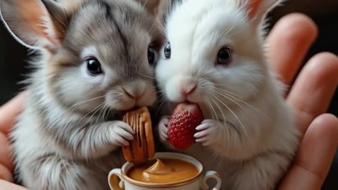 An Unlikely Friendship Full of Cuteness! 🐰🦦💖”