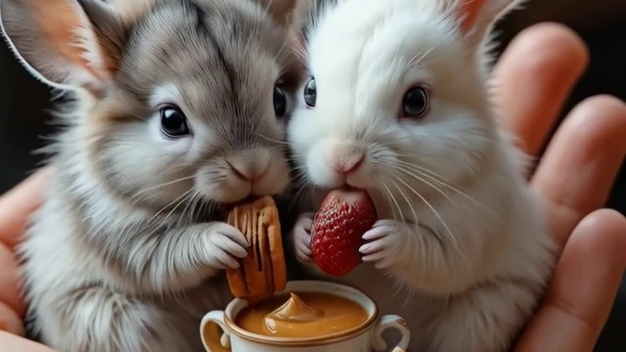 An Unlikely Friendship Full of Cuteness! 🐰🦦💖”