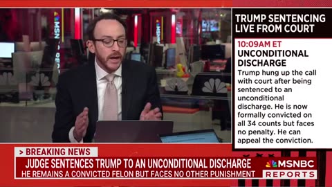 BREAKING: Judge sentences Trump to an unconditional discharge in hush money case