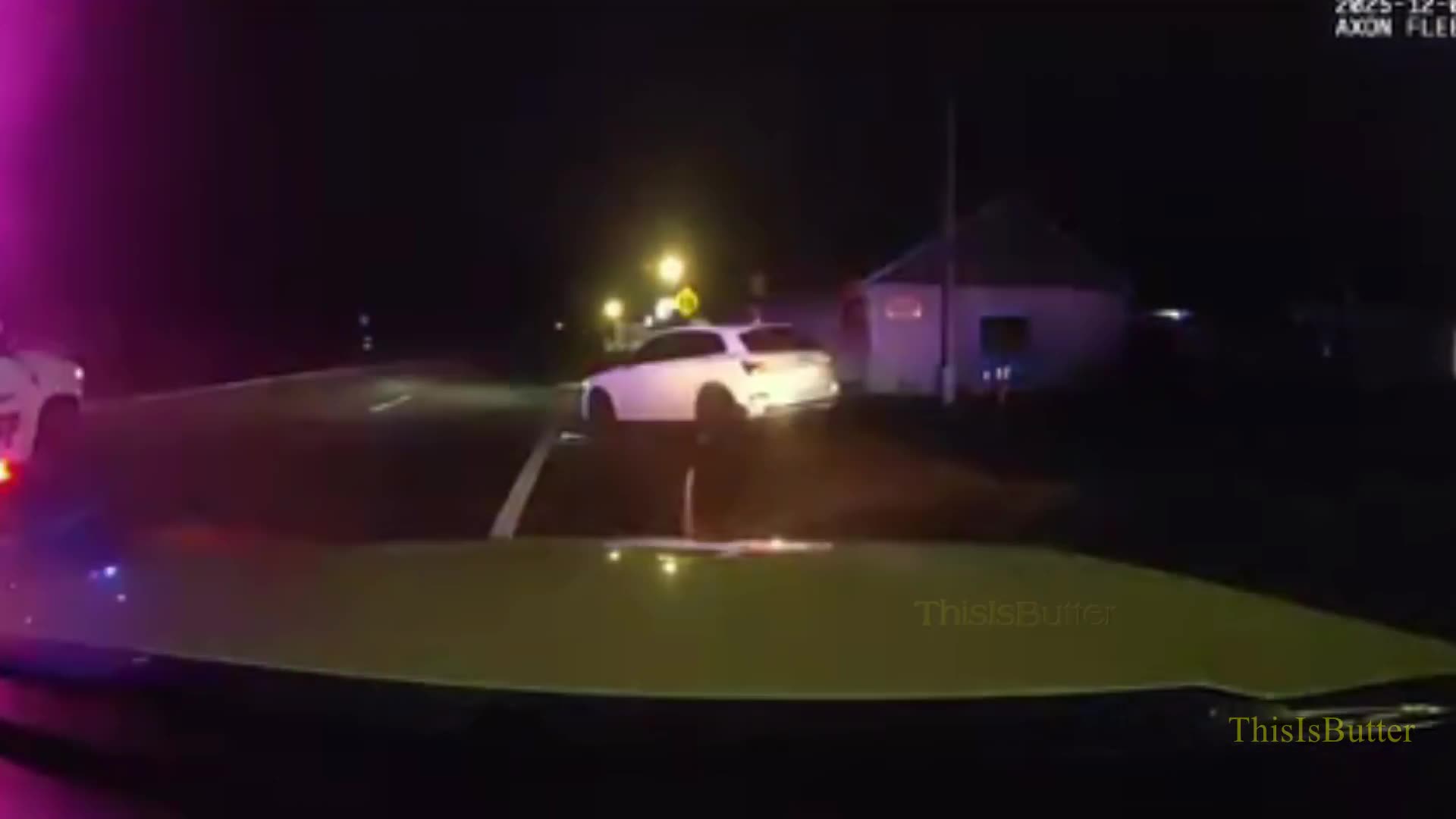 Police use stop sticks, Grappler to end chase of stolen car with firearm inside