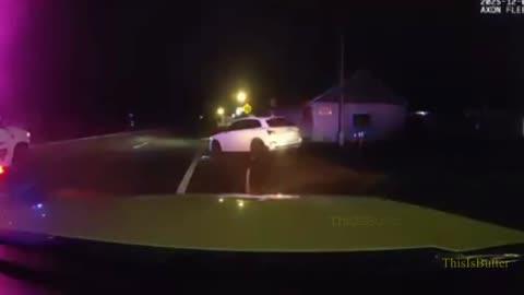 Police use stop sticks, Grappler to end chase of stolen car with firearm inside