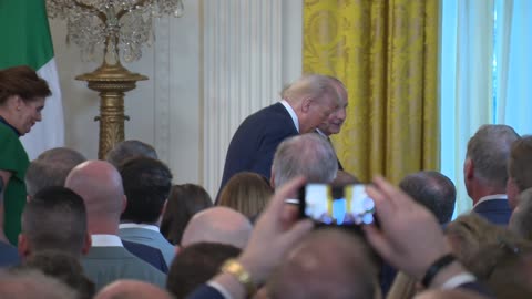 President Trump Participates in a St. Patrick's Day Reception with the Taoiseach of Ireland