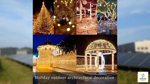 DAYLIGHTIR 2 Pack Total 200 LED Solar Powered Copper Wire String Lights