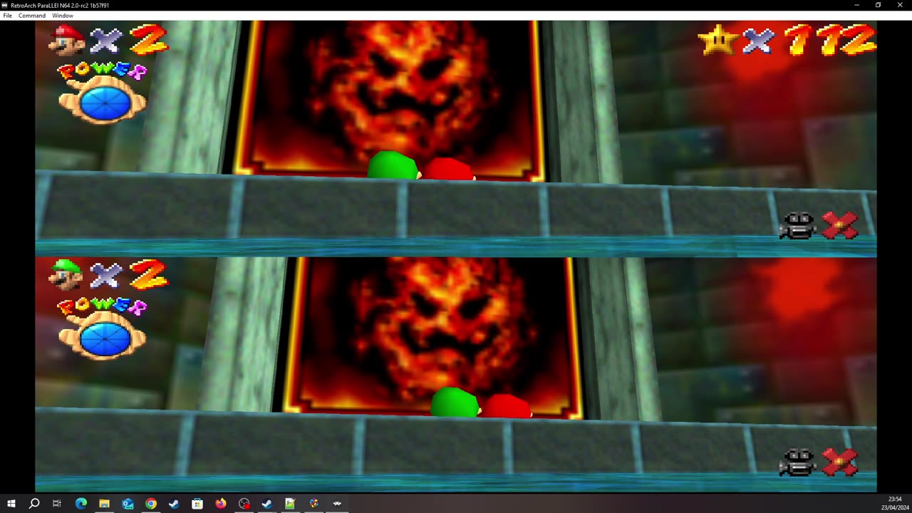 Super Mario 64 Multiplayer Splitscreen [Remaining RA] - Coin-Rush in Lethal Lava Land [NC]
