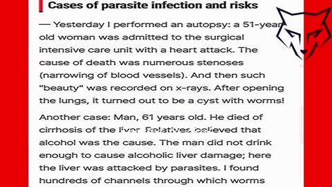 90% of the dead were full of parasites.