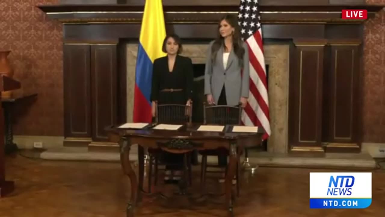 Noem Signs Agreements With Colombian Foreign Minister