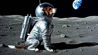 FIRST DOG TO WALK ON THE MOON