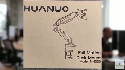 HUANUO Single Monitor Mount, 13 to 32 Inch Gas Monitor Arm, Adjustable Stand, Ve