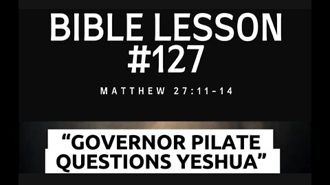 📖 Morning Bible Lesson #127- Governor Pilate Questions Yeshua #ASL #deaf #stories